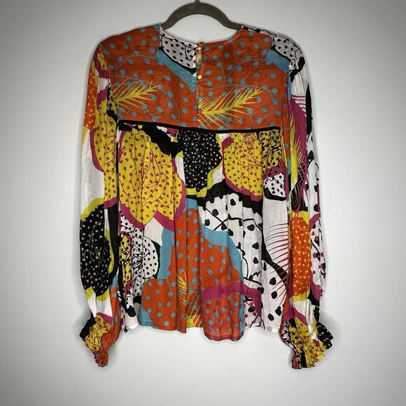 ANTHROPOLOGIE Blank London Floral Patchwork Blouse Top Size XS - Picture 10 of 10